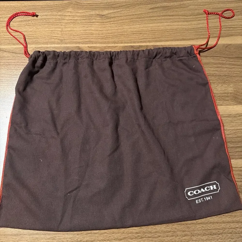 COACH Brown/Red 12x15 Inch Dust Bag